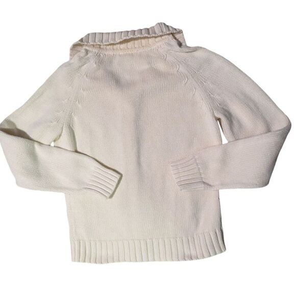 Land's End white knit cardigan sweater size small - Picture 3 of 9